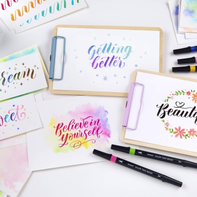 Sada popisovačov na kaligrafiu a ilustrácie Monami Color Twin Brush - Flower set, 6ks Sada popisovačov na kaligrafiu a ilustrácie Monami Color Twin Brush - Flower set, 6ks