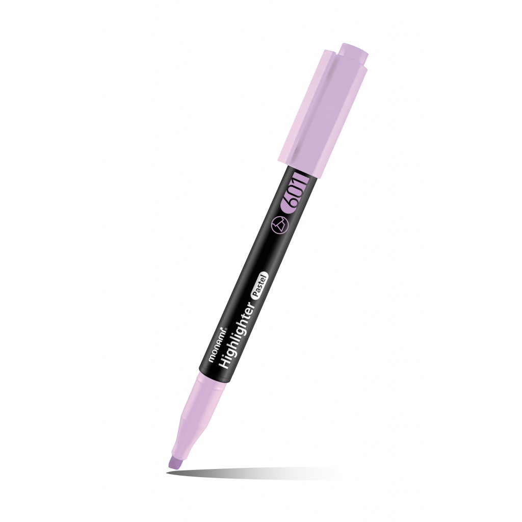 Sada pastelových zvýrazňovačov Monami 601, šikmý hrot, 4ks