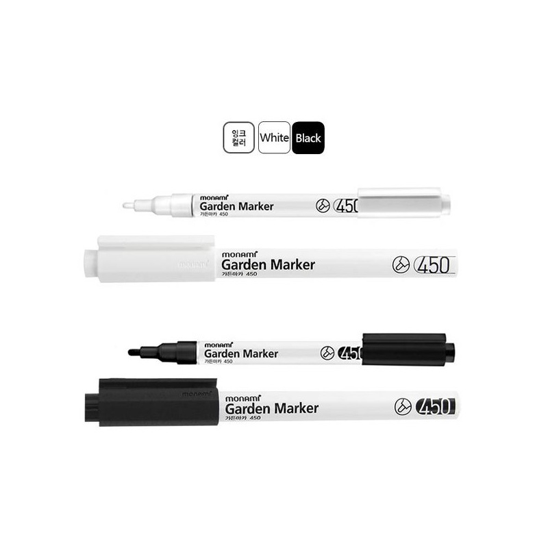 Permanentní zahradní popisovač Monami Garden Marker 450, 1,2mm, Bílý