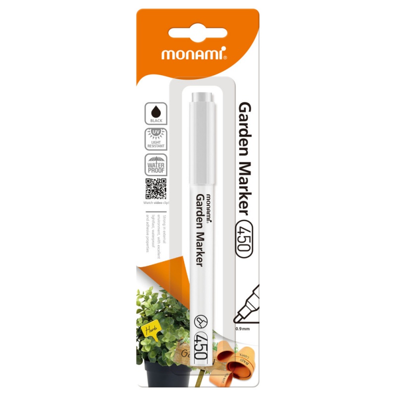Permanentní zahradní popisovač Monami Garden Marker 450, 1,2mm, Bílý