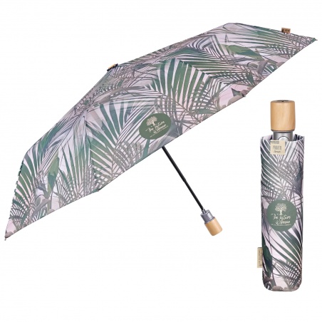 Elegantní skládací dámský deštník Perletti Green "Kenzia", 19158