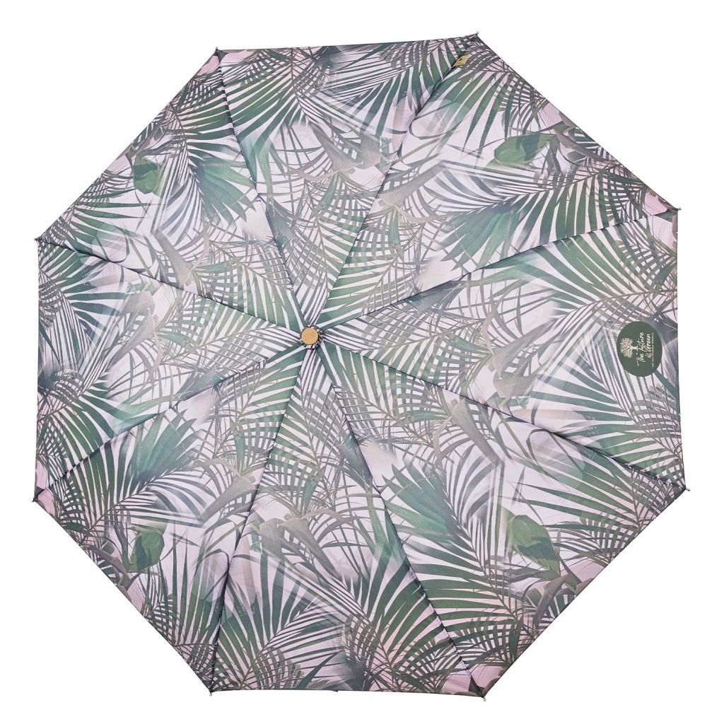 Elegantní skládací dámský deštník Perletti Green "Kenzia", 19158