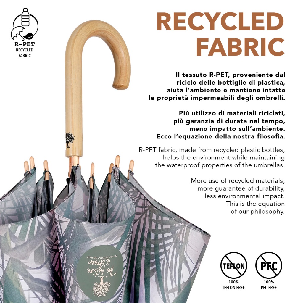 Elegantní dámský deštník Perletti Green "Kenzia", 19157