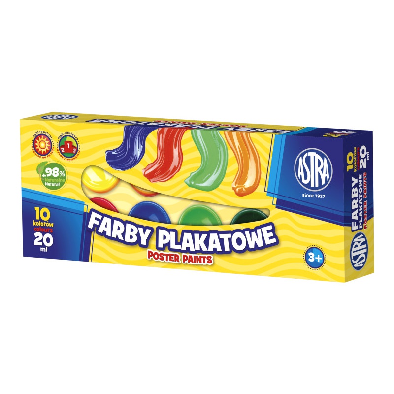 Temperové farby v tégliku Astra, 10x20ml, 301115004 Temperové farby v tégliku Astra, 10x20ml, 301115004