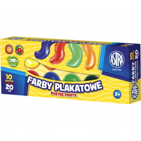 Temperové farby v tégliku Astra, 10x20ml, 301115004