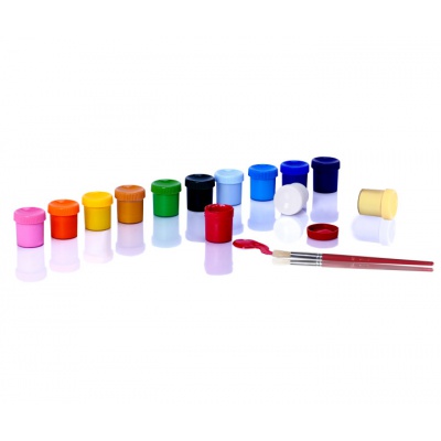 Temperové farby v tégliku Astra, 12x20ml, plastový kufrík + štetec, 301117002 Temperové farby v tégliku Astra, 12x20ml, plastový kufrík + štetec, 301117002