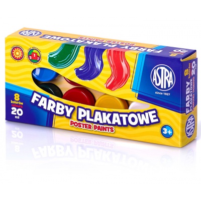 ASTRA Temperové farby v tégliku 8x20ml, 83112903 ASTRA Temperové farby v tégliku 8x20ml, 83112903