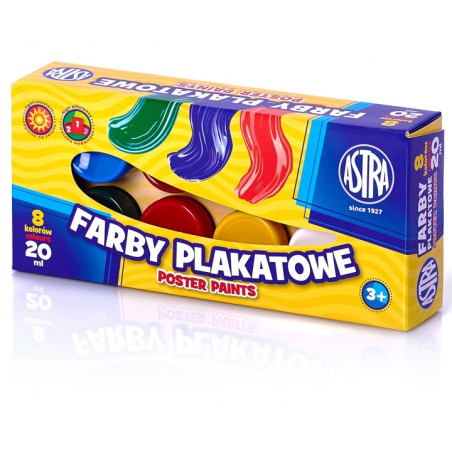ASTRA Temperové farby v tégliku 8x20ml, 83112903