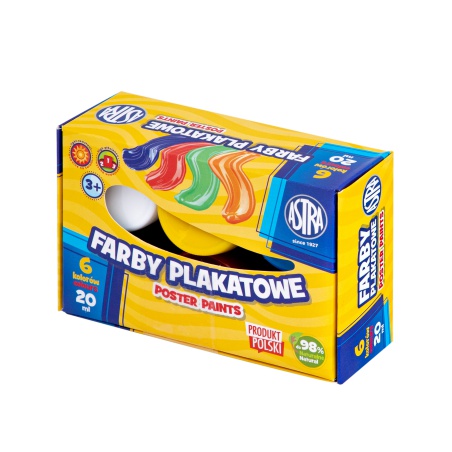 Temperové farby v tégliku Astra, 6x20ml, 301123040