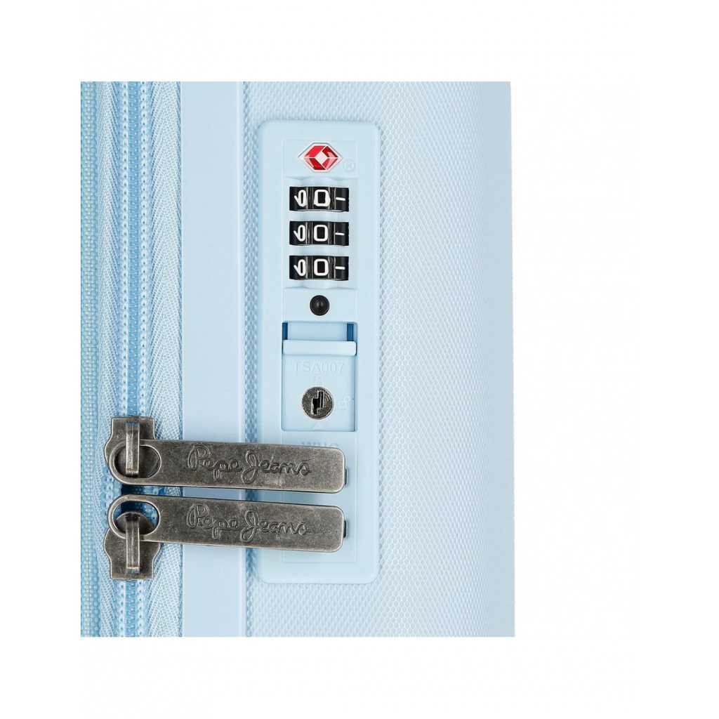 ABS Cestovný kufor PEPE JEANS ACCENT Azul, 70x48x28cm, 79L, 7699234 (medium exp.)