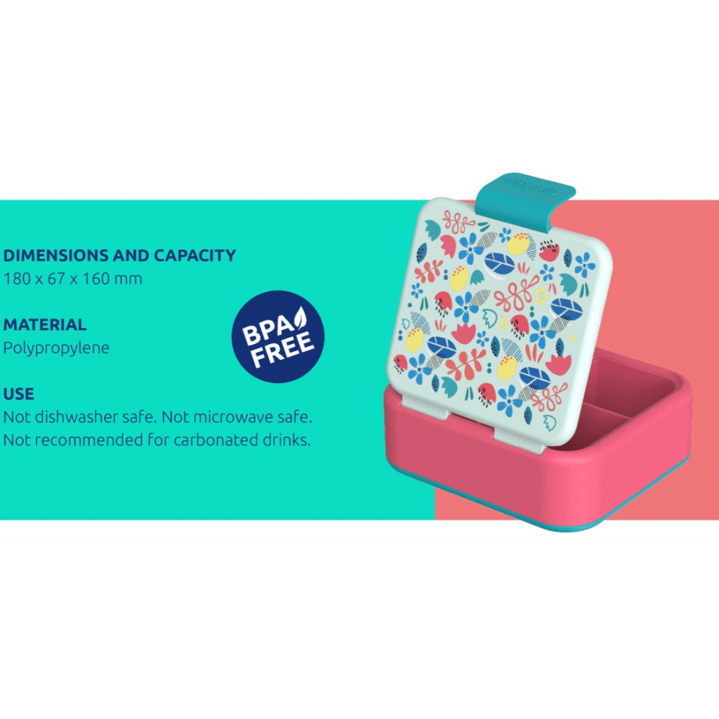 Quokka Twist, Dělený plastový box na jídlo Tigers, 40261