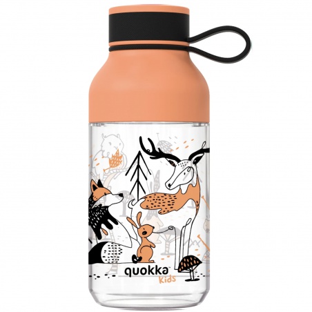 Quokka Kids Ice, Plastová fľaša s pútkom In The Woods, 430ml, 40156