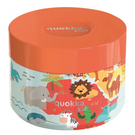 Quokka Kids Whim, Nerezová termonádoba na jedlo Map of Life, 360ml, 40098