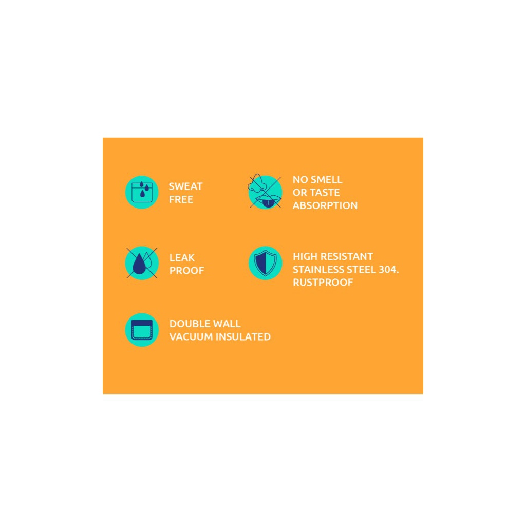 Quokka Kids Whim, Nerezová termonádoba na jedlo Grove Birds, 360ml, 40095