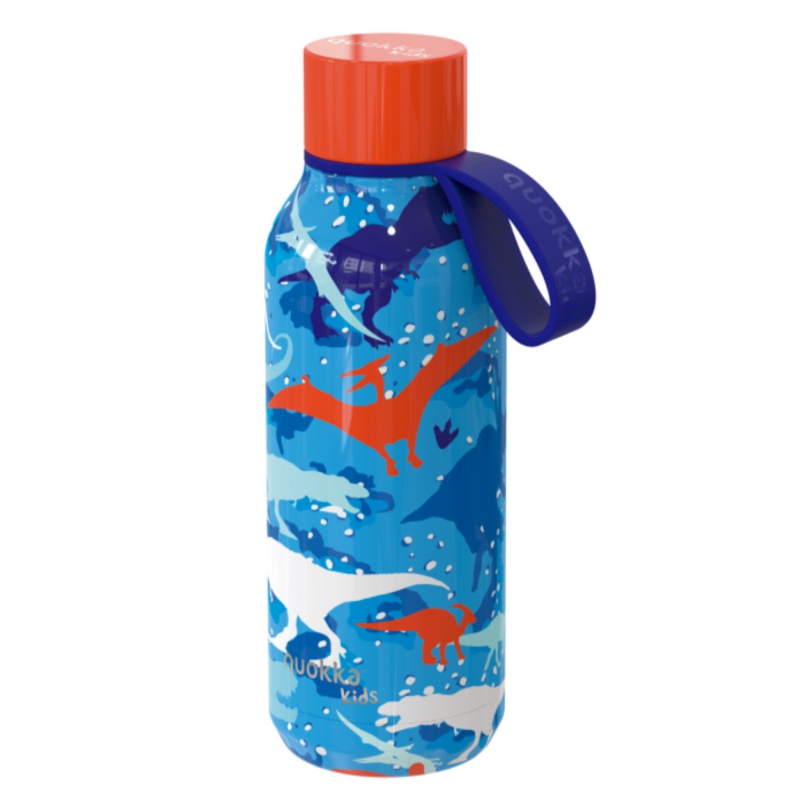 Quokka Kids Solid, Nerezová fľaša / termoska s pútkom Dinosaur, 330ml, 40141 Quokka Kids Solid, Nerezová fľaša / termoska s pútkom Dinosaur, 330ml, 40141