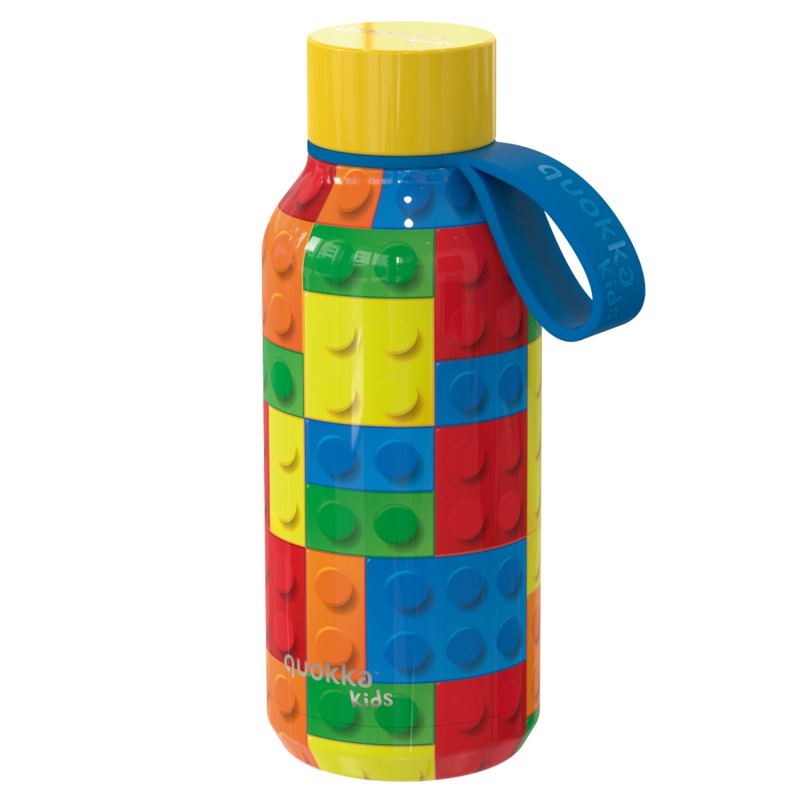 Quokka Kids, Nerezová láhev / termoska s poutkem COLOR BRICKS, 330ml, 40143 Quokka Kids, Nerezová láhev / termoska s poutkem COLOR BRICKS, 330ml, 40143