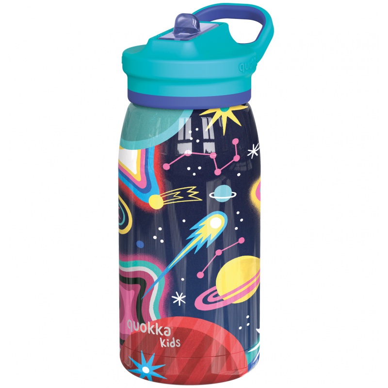 Quokka Kids Pop, Nerezová láhev / termoska s brčkem Space, 445ml, 40250 Quokka Kids Pop, Nerezová láhev / termoska s brčkem Space, 445ml, 40250