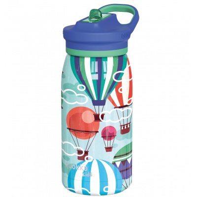 Quokka Kids Pop, Nerezová láhev / termoska s brčkem Balloons, 445ml, 40251