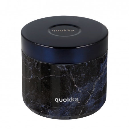 Quokka Whim, Nerezová termonádoba na jedlo Black Marble, 600ml, 40111