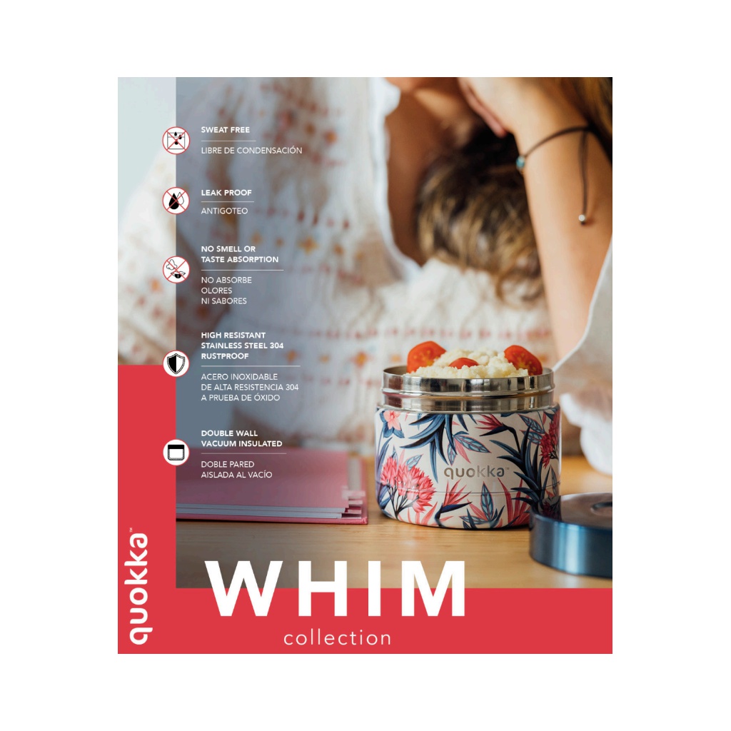 Quokka Whim, Nerezová termonádoba na jídlo Pastel Green, 600ml, 40116