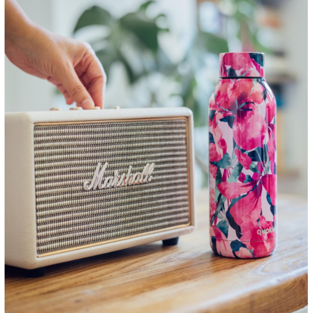 Quokka Solid, Nerezová láhev / termoska Pink Bloom, 510ml, 11988