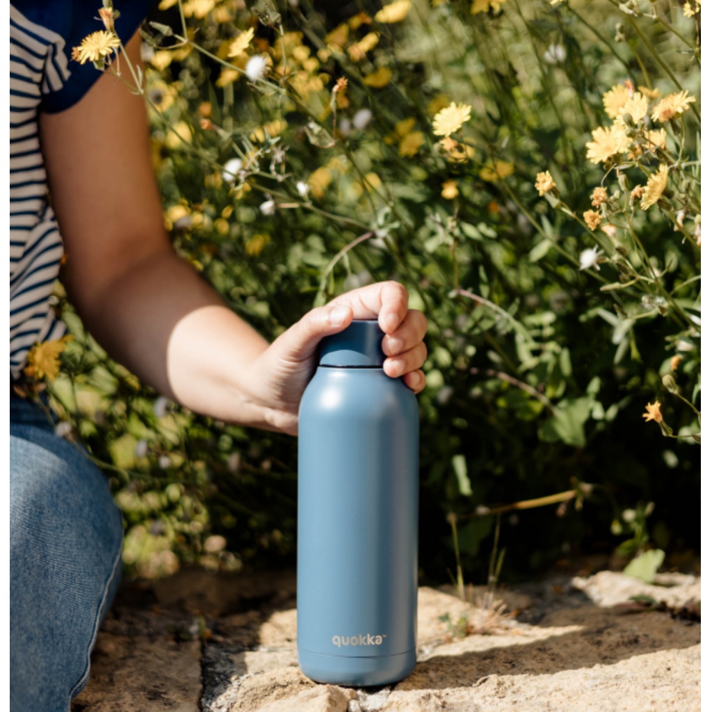 Quokka Solid, Nerezová fľaša / termoska Stone Blue, 510ml, 11994