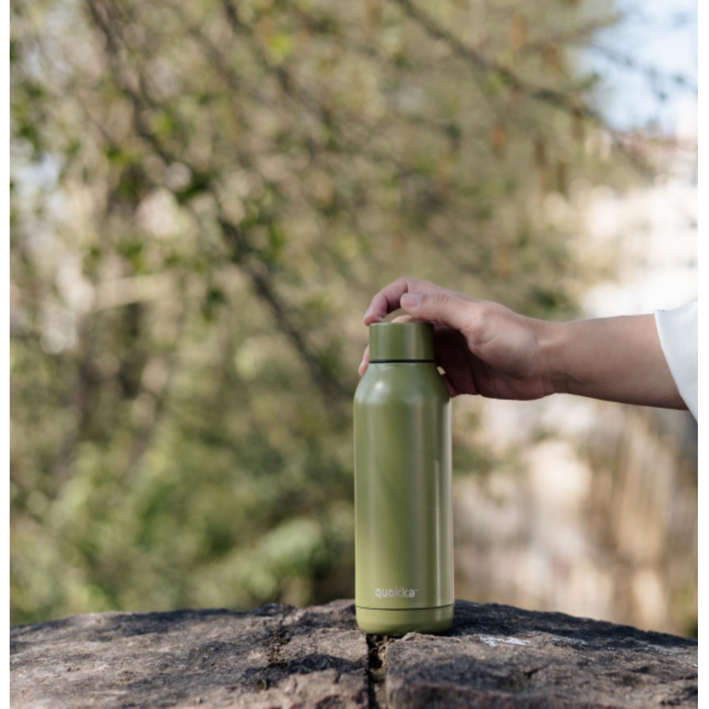 Quokka Solid, Nerezová fľaša / termoska Olive Green, 510ml, 11995