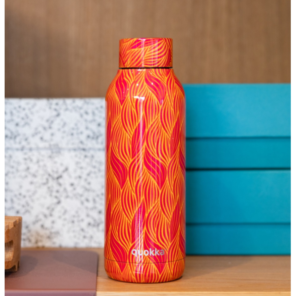 Quokka Solid, Nerezová láhev / termoska Orange Bloom, 510ml, 11898