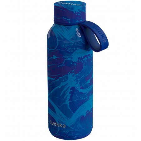 Quokka Solid, Nerezová fľaša / termoska s pútkom Waves, 510ml, 40179