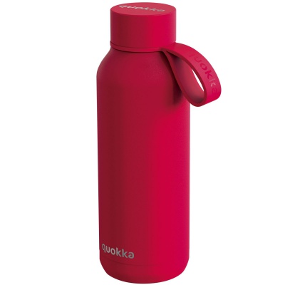 Quokka Solid, Nerezová fľaša / termoska s pútkom Cherry Red, 510ml, 40185 Quokka Solid, Nerezová fľaša / termoska s pútkom Cherry Red, 510ml, 40185