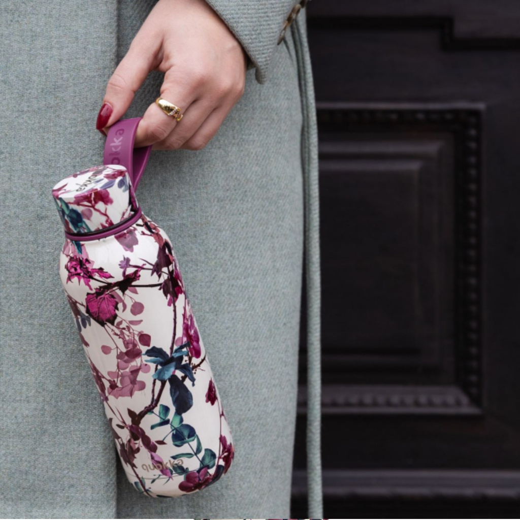 Quokka Solid, Nerezová láhev / termoska s poutkem Tree Branches, 510ml, 40181