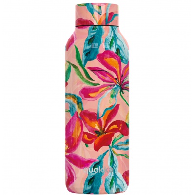 Quokka Solid, Nerezová fľaša / termoska Tropical Bloom, 510ml, 12171