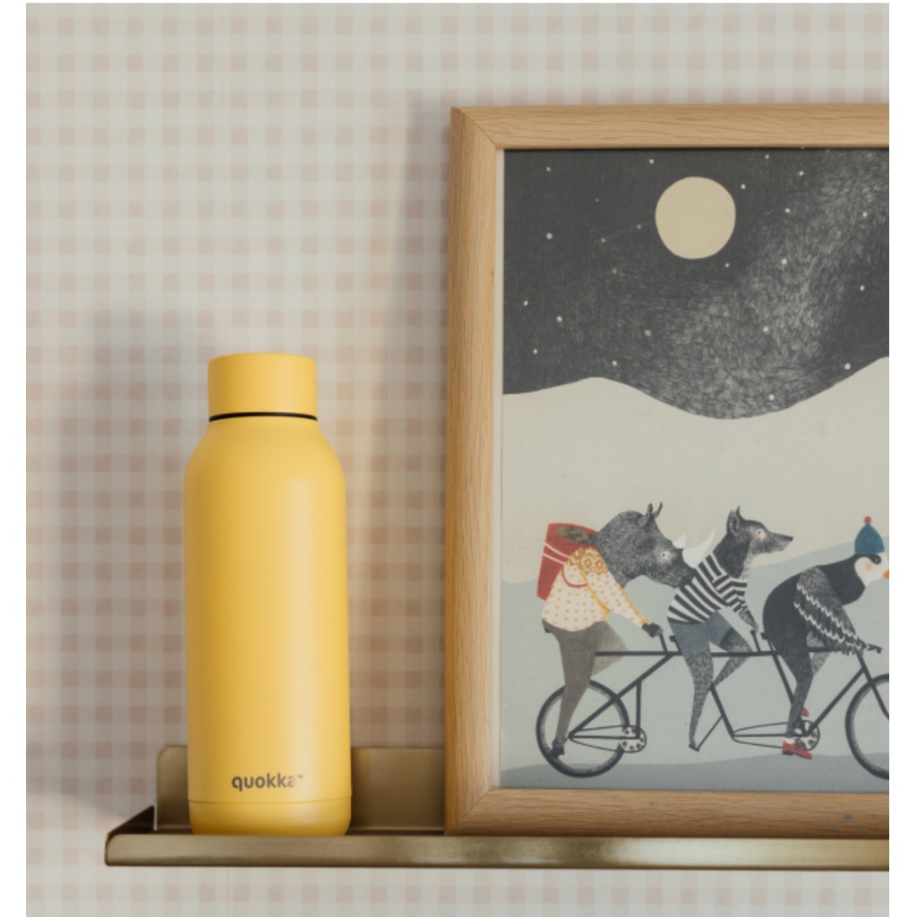Quokka Solid, Nerezová fľaša / termoska Light Yellow, 510ml, 11997