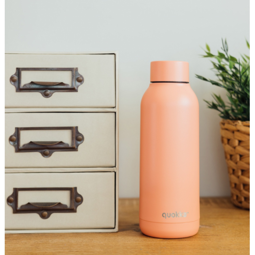 Quokka Solid, Nerezová láhev / termoska Pastel Peach, 510ml, 11999