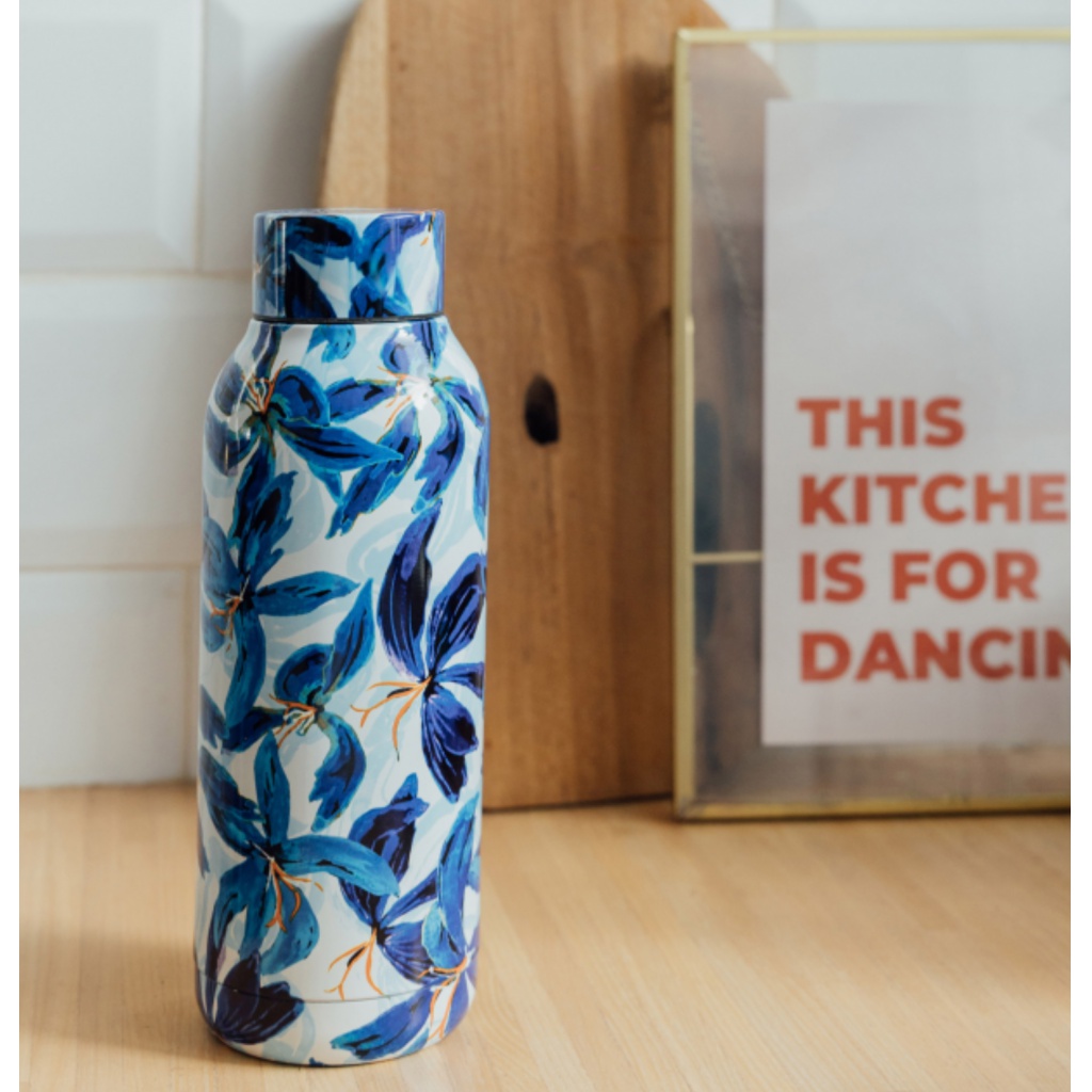 Quokka Solid, Nerezová láhev / termoska Blue Hibiscus, 510ml, 12170