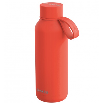 Quokka Solid, Nerezová fľaša / termoska s pútkom Orange, 510ml, 40187