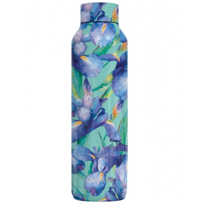 Quokka Solid, Nerezová láhev / termoska Blue Irises, 630ml, 12082