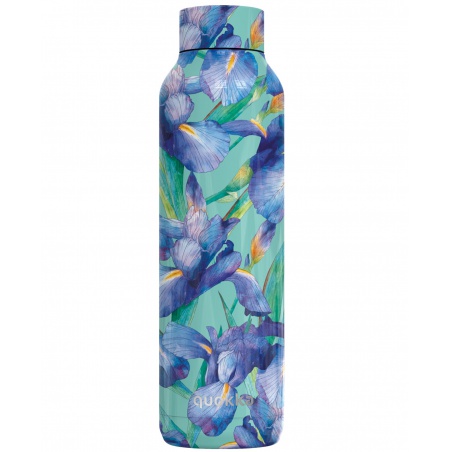 Quokka Solid, Nerezová fľaša / termoska Blue Irises, 630ml, 12082