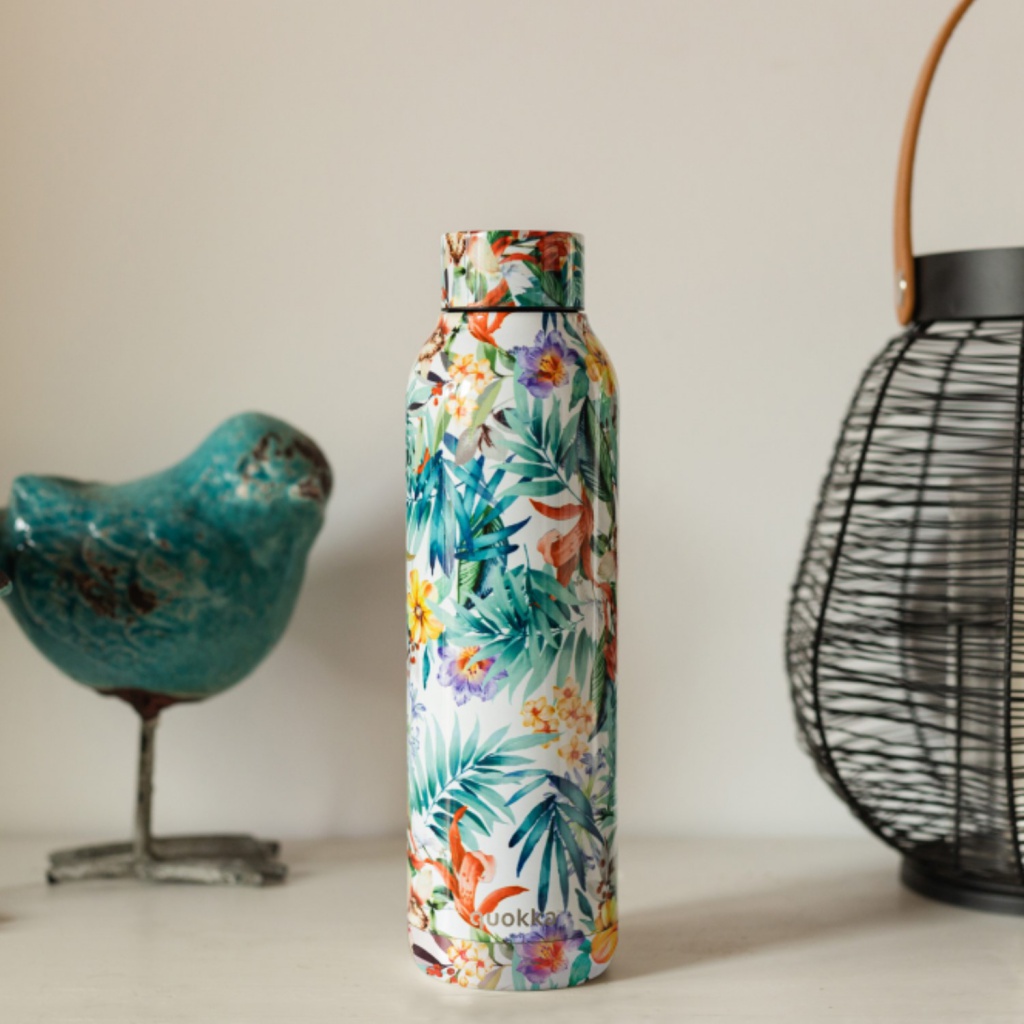 Quokka Solid, Nerezová fľaša / termoska Orchid Garden, 630ml, 11857