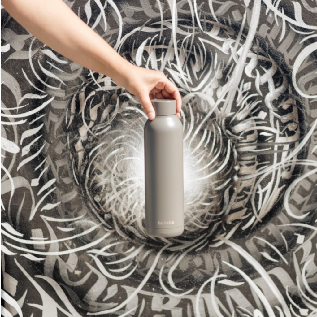 Quokka Solid, Nerezová láhev / termoska Grey, 630ml, 12093