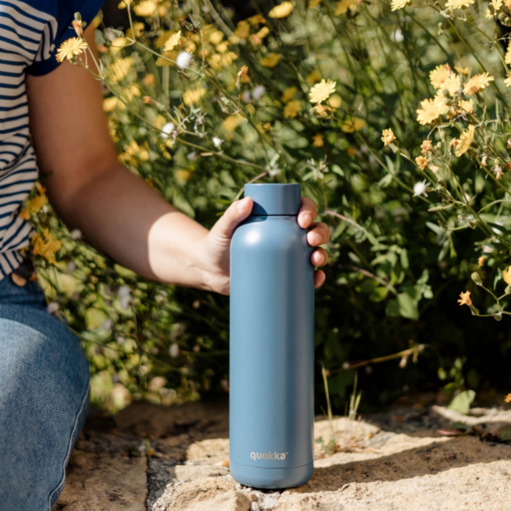 Quokka Solid, Nerezová fľaša / termoska Stone Blue, 630ml, 12094
