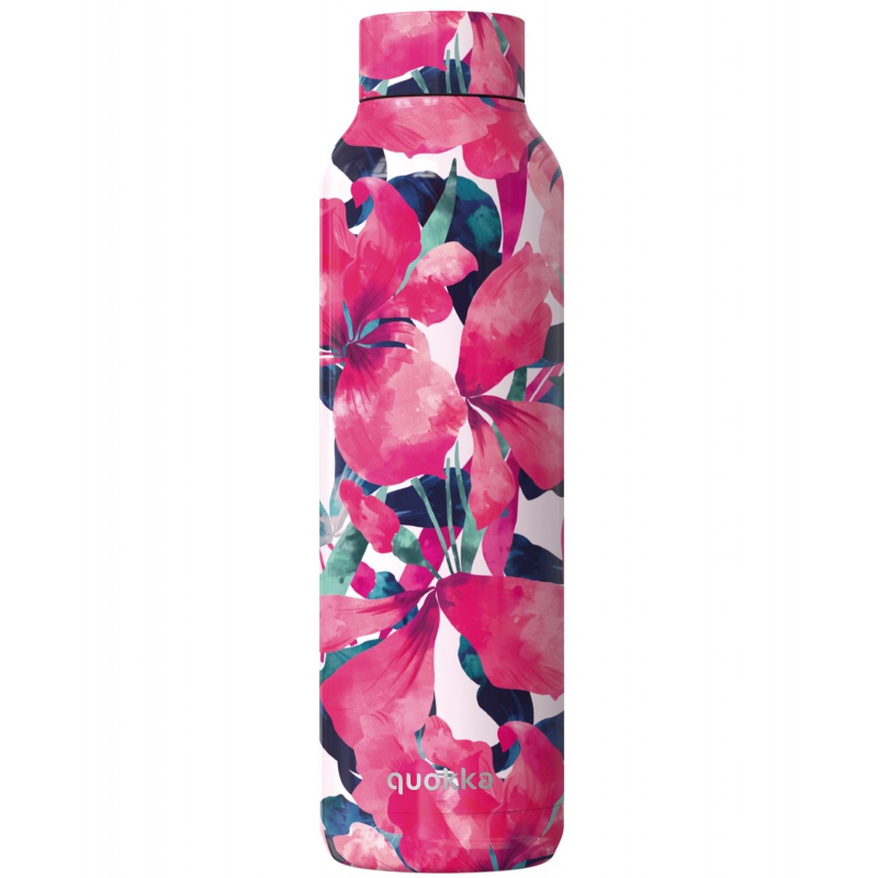 QUOKKA Solid, Nerezová láhev / termoska PINK BLOOM, 850ml, 40194 QUOKKA Solid, Nerezová láhev / termoska PINK BLOOM, 850ml, 40194