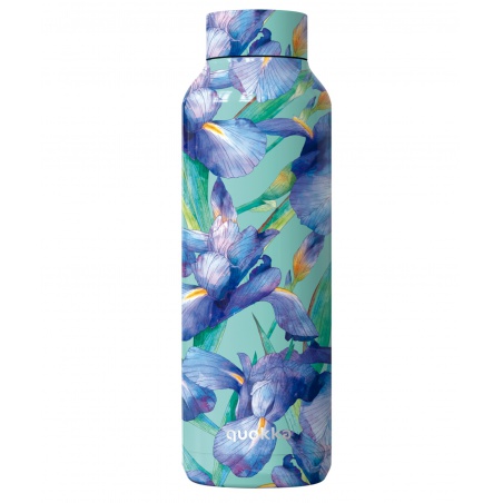 Quokka Solid, Nerezová fľaša / termoska Blue Irises, 850ml, 40192