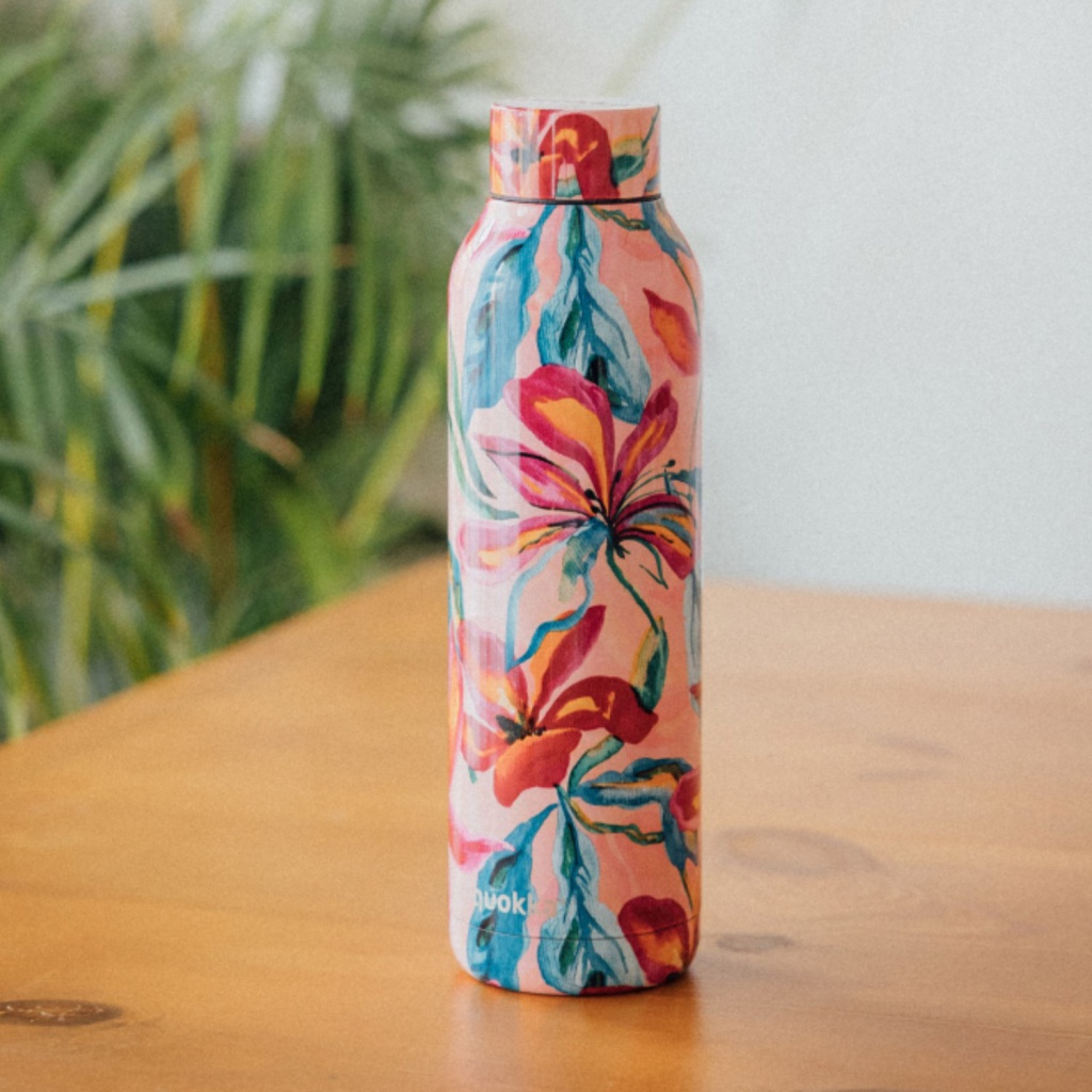 Quokka Solid, Nerezová fľaša / termoska Tropical Bloom, 630ml, 12181
