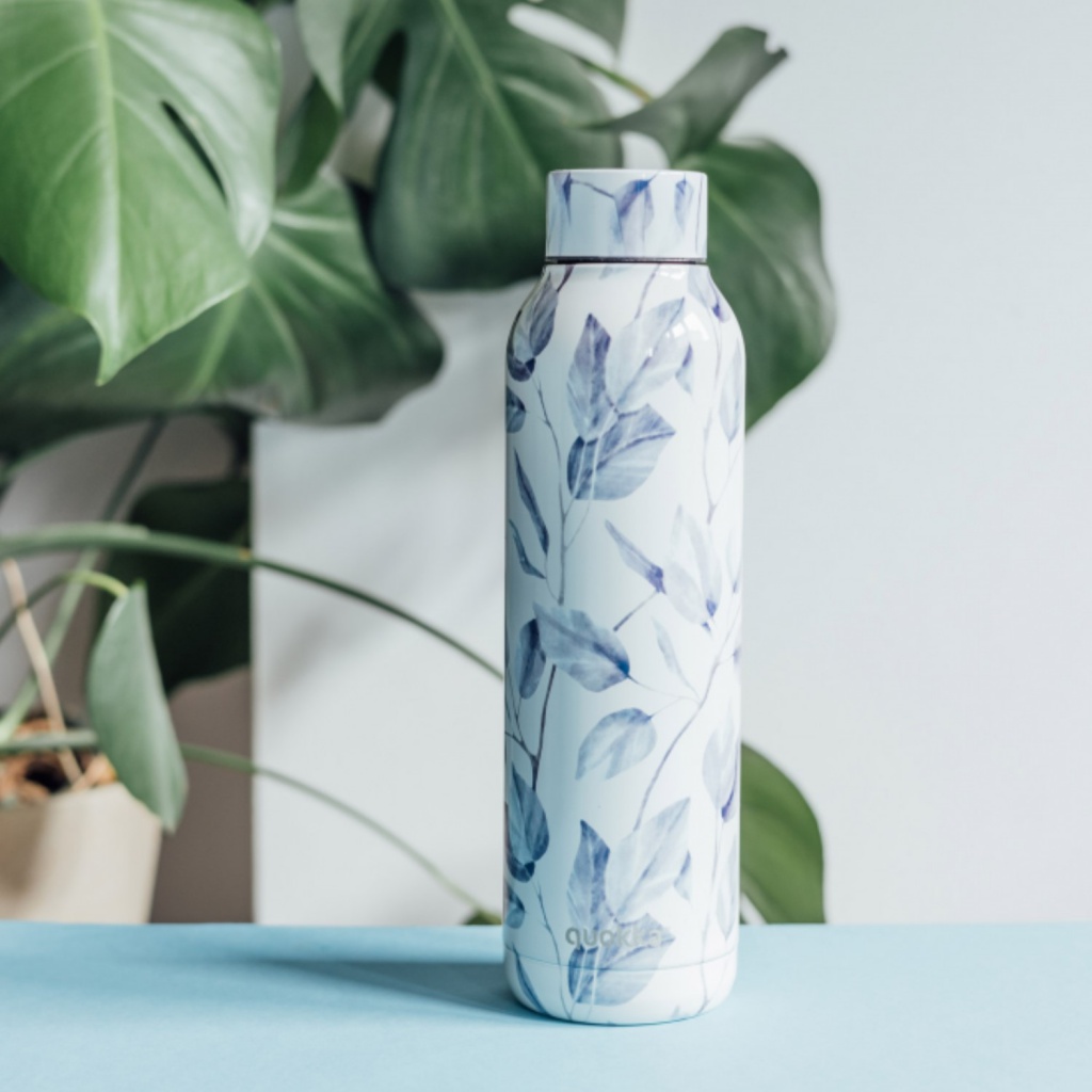 Quokka Solid, Nerezová fľaša / termoska Gray Bouquet, 630ml, 12182