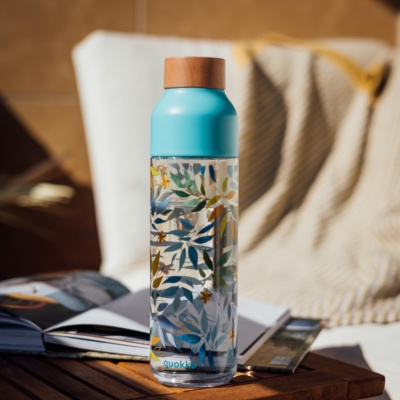quokka-ice-plastova-lahev-watercolor-leaves-840ml-06984