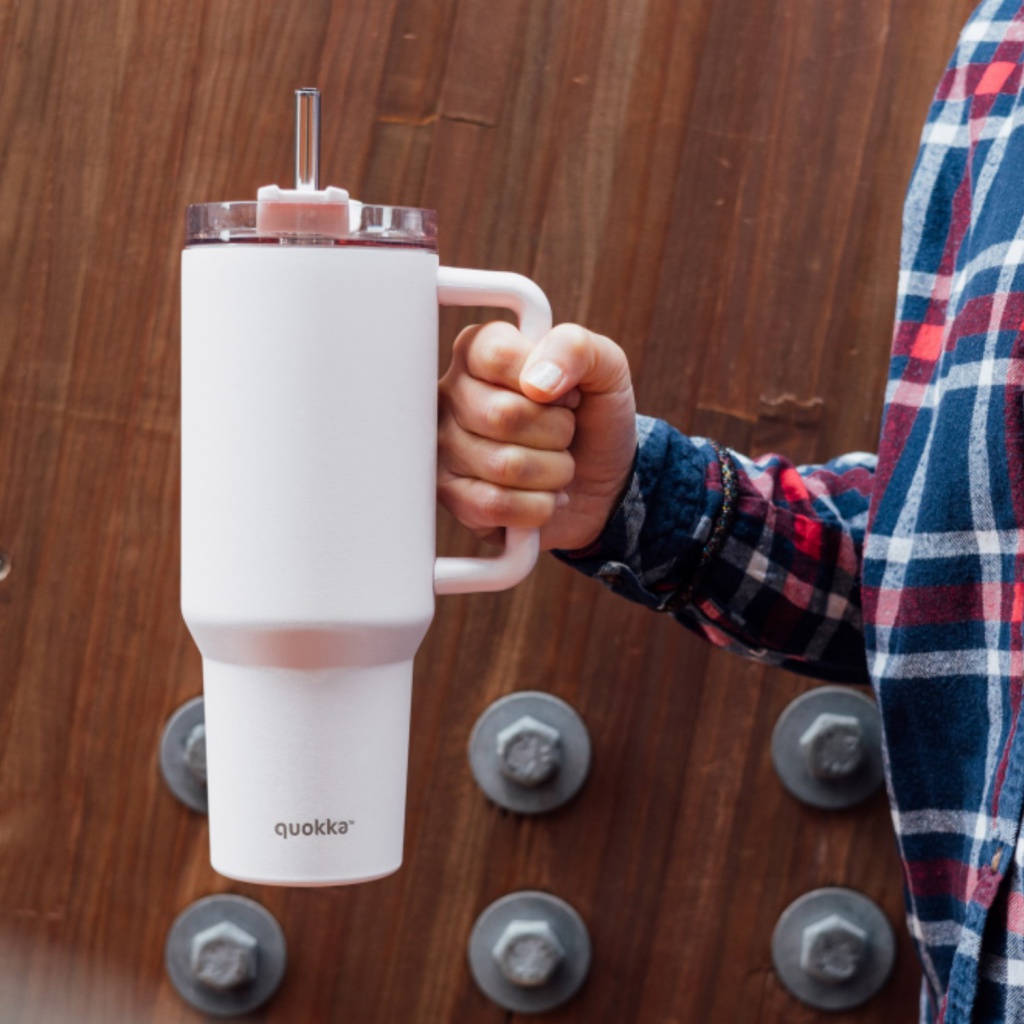 Quokka Stream, Nerezový XL termo pohár Light Pink, 1200ml, 40047