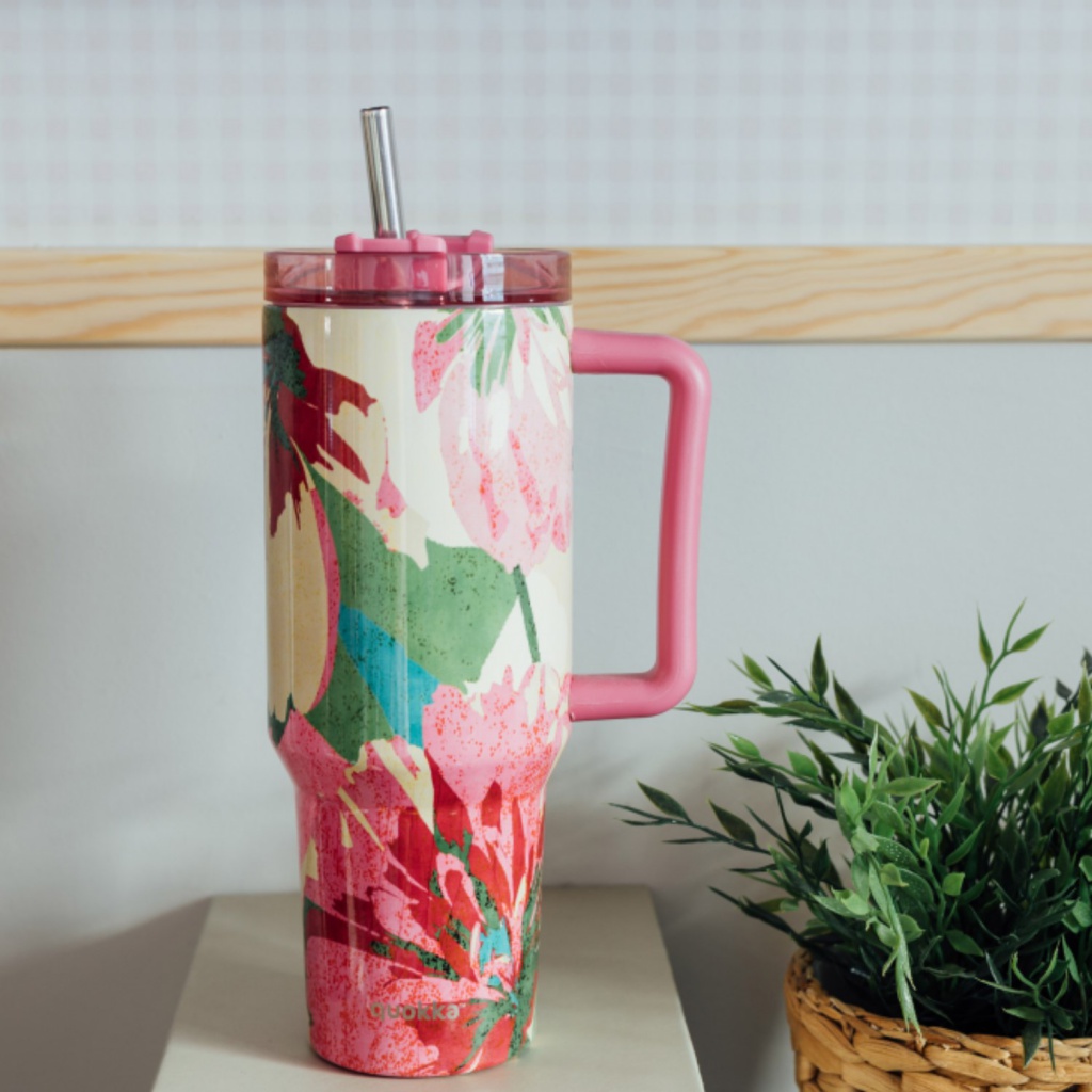Quokka Stream, Nerezový XL termo pohár Pink Flambé, 1200ml, 40040