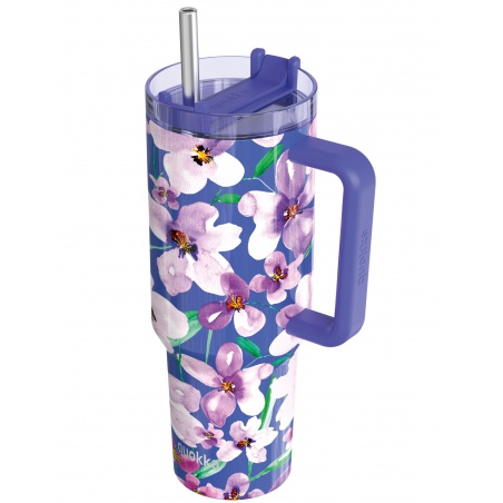 Quokka Stream, Nerezový XL termo pohár Flower Dusk, 1200ml, 40042