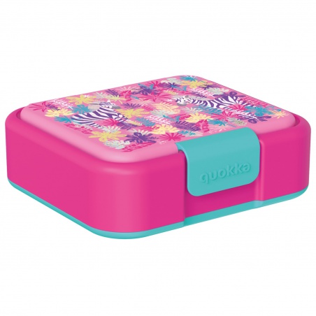 Quokka Twist, Dělený plastový box na jídlo Zebras, 40259